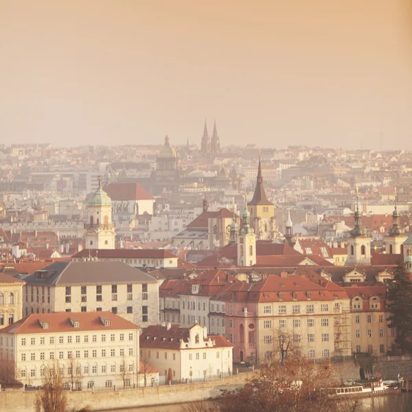 Panorama van Praag Tsjechië — Stockfoto