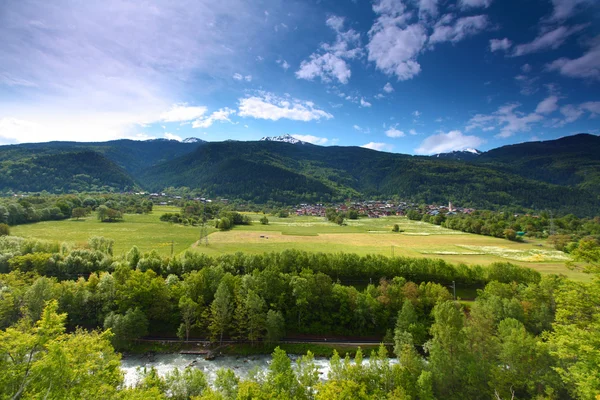 在瑞士的山谷 — 图库照片