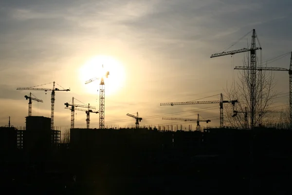 Construction sunset