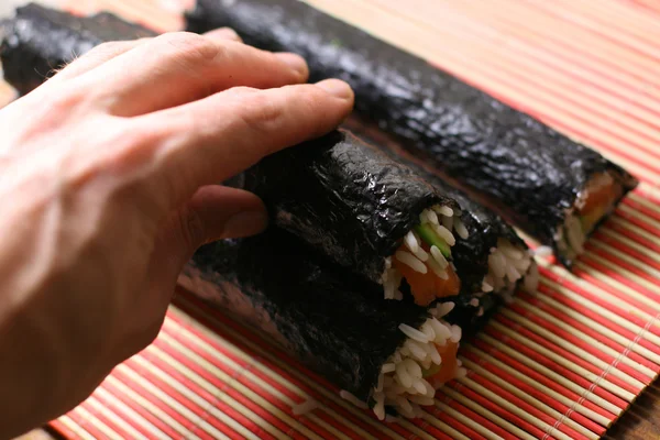 Produção de sushi — Fotografia de Stock