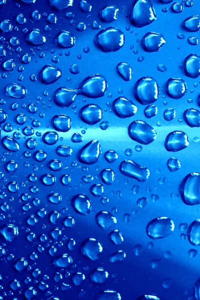 Μπλε σταγόνες νερού — Φωτογραφία Αρχείου