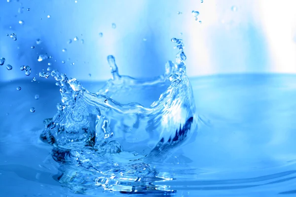 Blå vattenstänk — Stockfoto