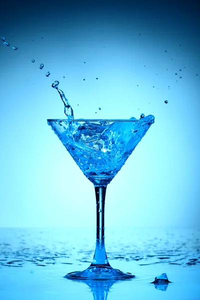 Splash μπλε κοκτέιλ — Φωτογραφία Αρχείου