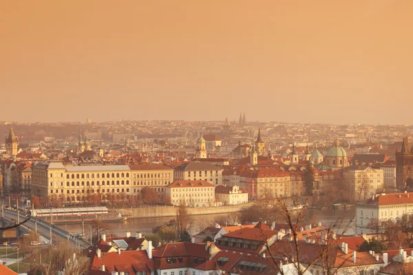 Panorama över Prag Tjeckien — Stockfoto