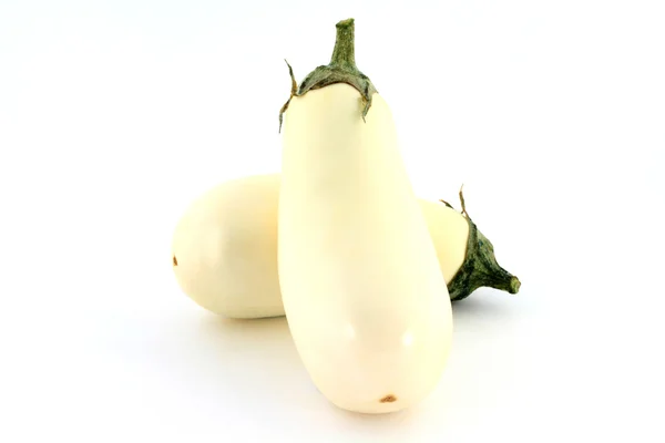 Organic White Mini Eggplants. — Stock Photo, Image