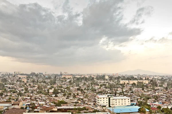 A légi felvétel a Addisz-Abeba — Stock Fotó