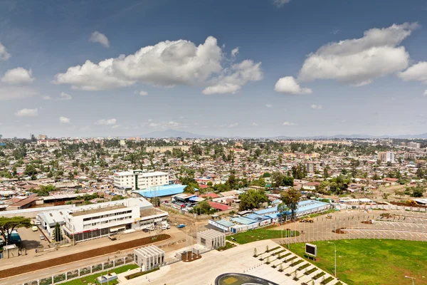 Flygfoto över addis Abeba — Stockfoto