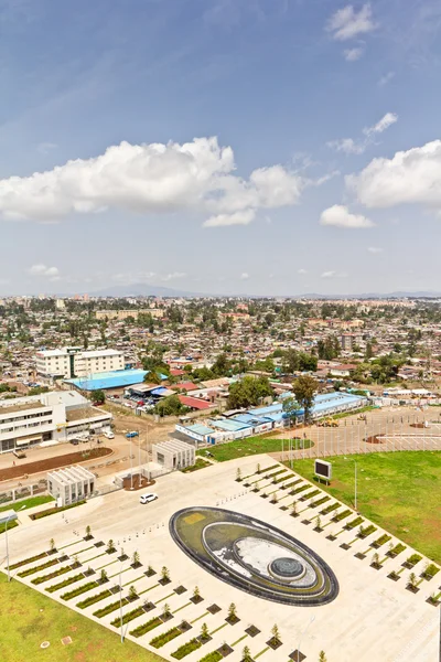 Вид с воздуха на Аддис-Абебу — стоковое фото