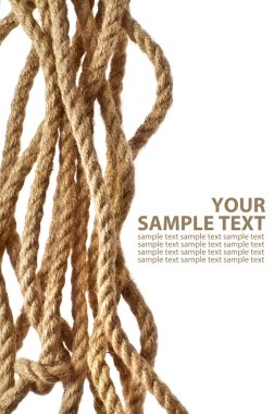 Rope on isolated white background clipart