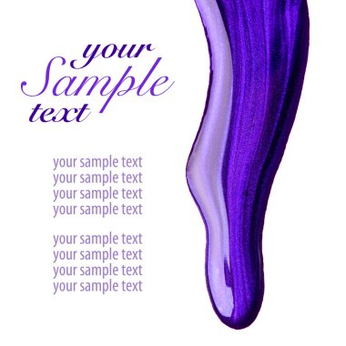 Purple nail polish flowed clipart