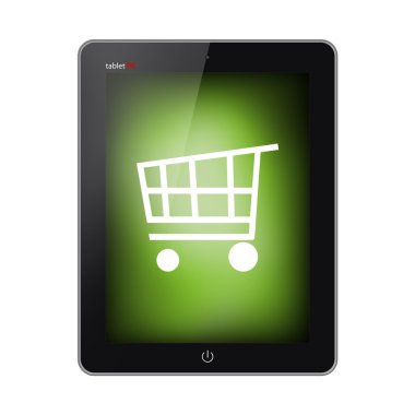 tablet pc beyaz arkaplanda izole edildi