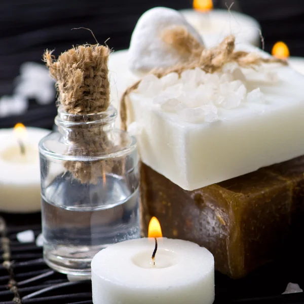 Spa bodegón con jabón hecho a mano —  Fotos de Stock