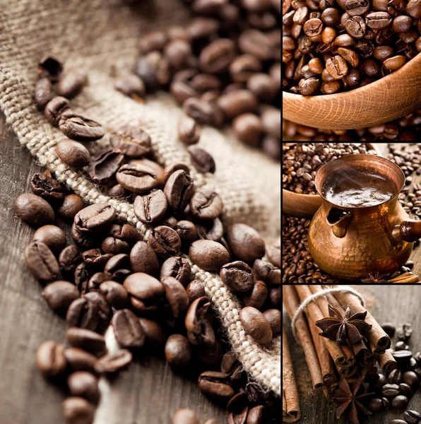 stock image Collage of coffee still life