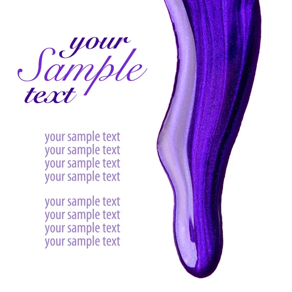 Púrpura esmalte de uñas fluyó — Foto de Stock