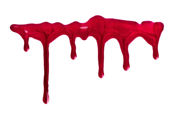 Czerwony lakier do paznokci na na białym tle — Zdjęcie stockowe