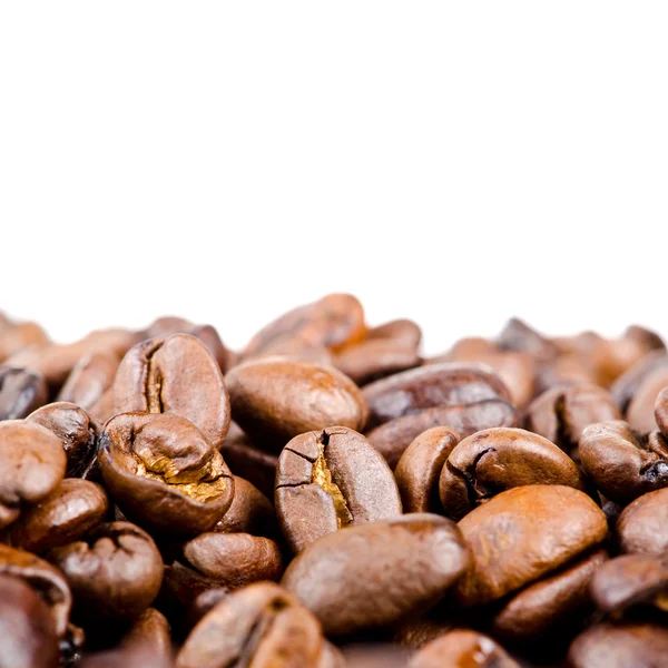 孤立在白色背景上的咖啡豆 — 图库照片