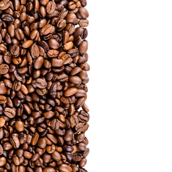 stock image Coffee beans on isolated white background