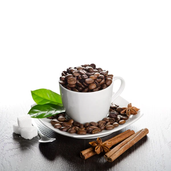 Koffie achtergrond met plaats voor tekst — Stockfoto