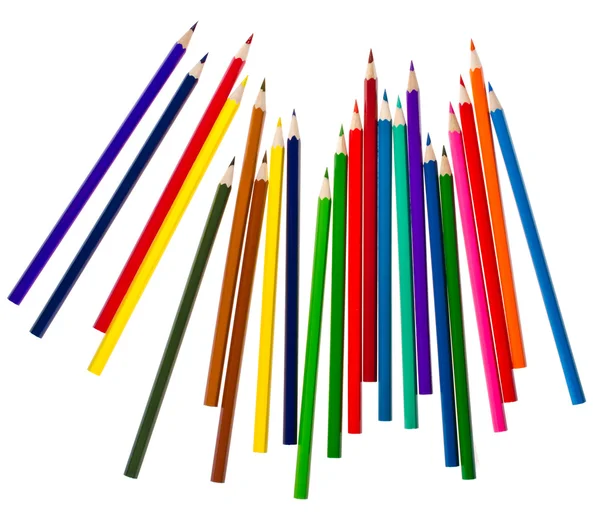 Ołówki izolowane na białym tle — Zdjęcie stockowe