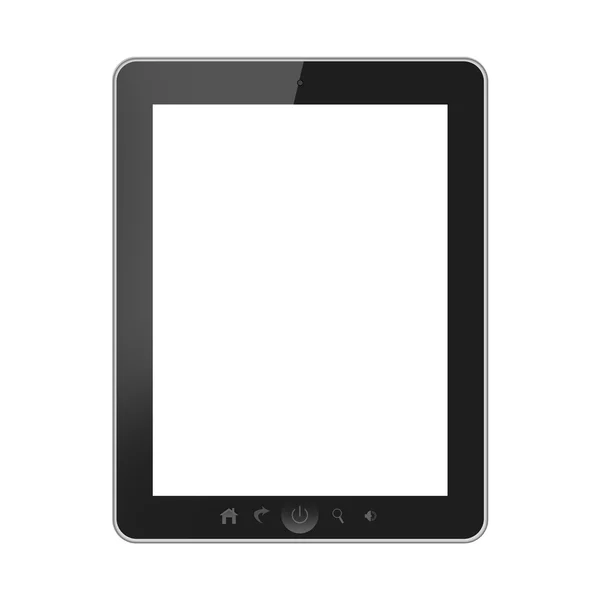 Tablet-PC mit leerem Bildschirm isoliert auf weißem Hintergrund — Stockfoto