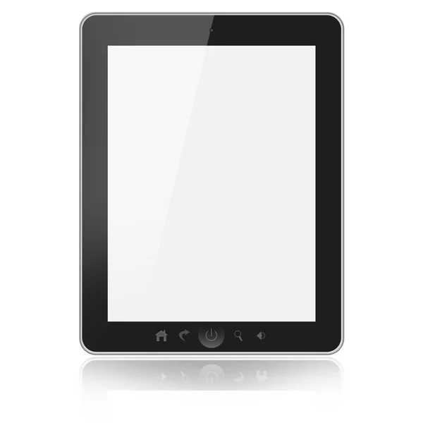 하얀색 배경에 빈 화면 이 있는 태블릿 pc — 스톡 사진