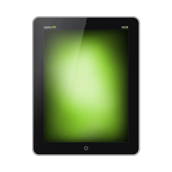 Tablet PC s prázdnou obrazovkou izolované na bílém pozadí — Stock fotografie