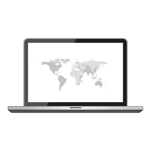 Laptop isoliert auf weißem Hintergrund — Stockfoto