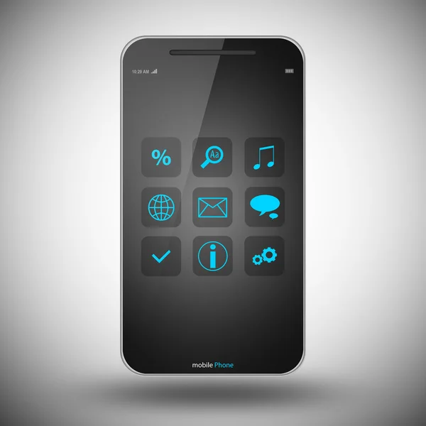 Мобільний телефон ізольований на сірому фоні — стокове фото