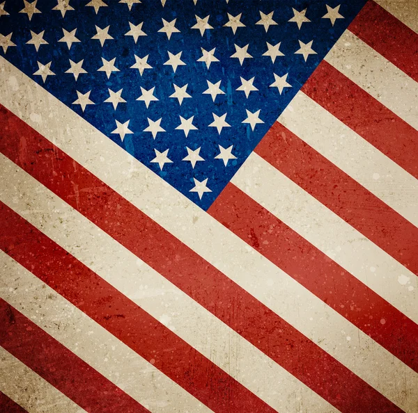 アメリカ国旗を掲揚し — ストック写真