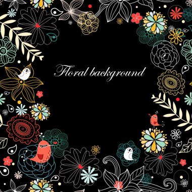 Floral background clipart