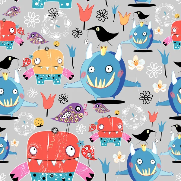 Texture of monsters funny — Stockvector