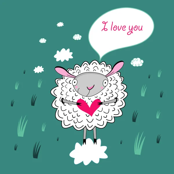 W miłości z owca — Wektor stockowy