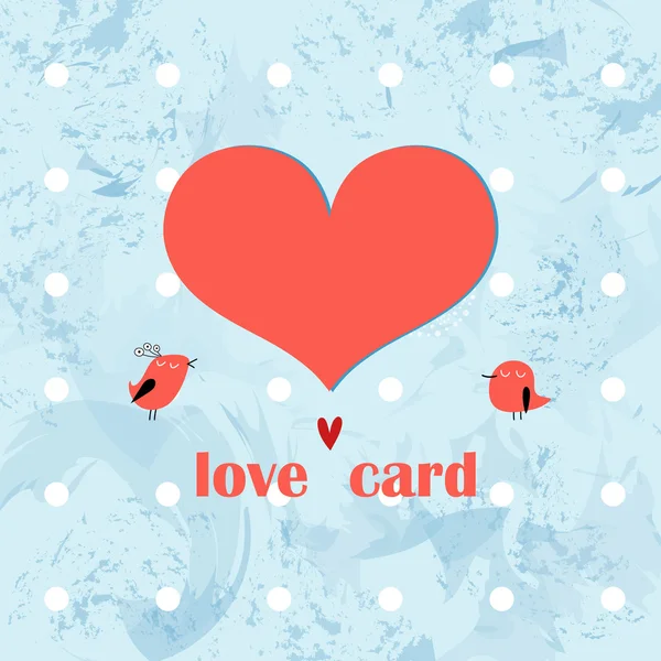 Cartão de saudação com um coração —  Vetores de Stock