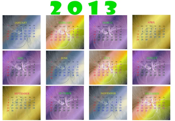 Kalender på 2013 nyår — Stockfoto