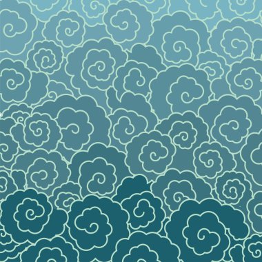 Japanese cloud or water pattern clipart