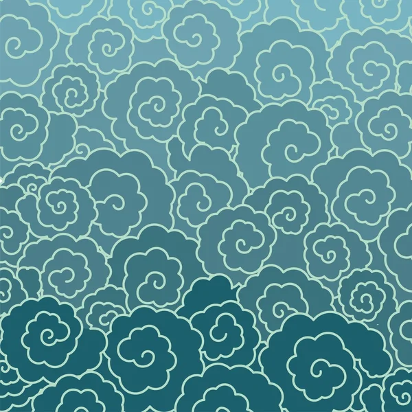 Japanse wolk of water patroon — Stockvector
