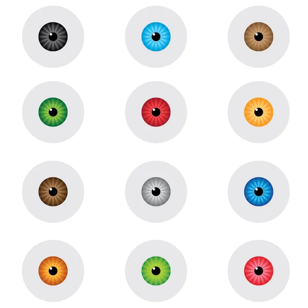 Цветные глаза . — стоковый вектор