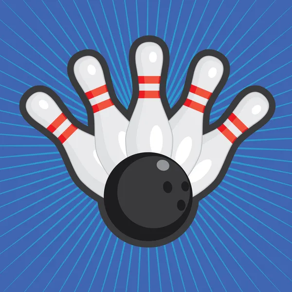 Bowling achtergrond. — Stockvector