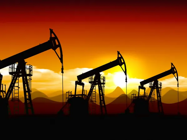Нафтове родовище — стокове фото
