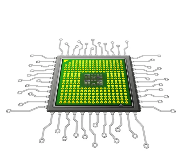 Futuristiska mikrochip — Stockfoto