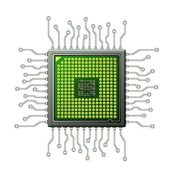Futuristické mikroprocesor — Stock fotografie