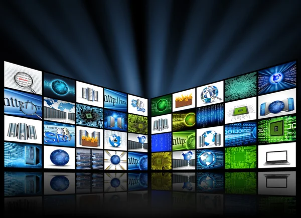 Tecnología de televisión delgada — Foto de Stock