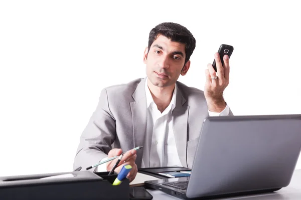 Businessman working on the laptop — Stock Photo, Image