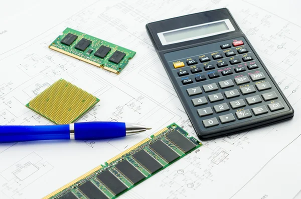 Several PC component — Stock Photo, Image