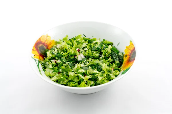 L'insalata isolata sullo sfondo bianco — Foto Stock