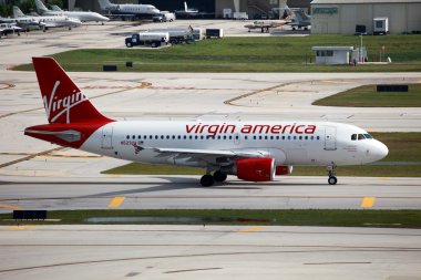 Virgin America Airbus A319 clipart