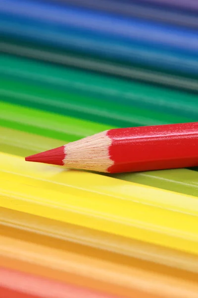 Lápis de cor vermelho — Fotografia de Stock