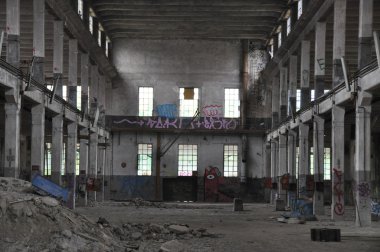 Inside factory ruin clipart