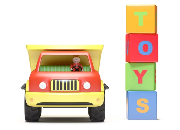Speelgoed vrachtwagen — Stockfoto