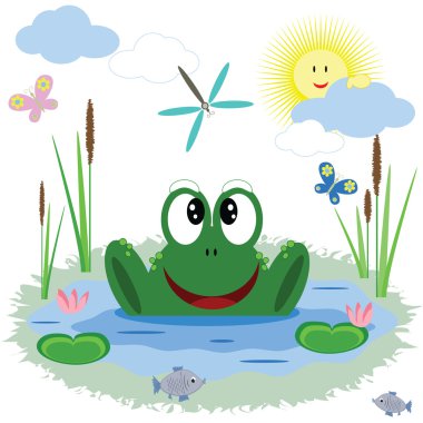 Funny frog clipart